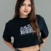 over crop t shirt b Over Crop T Shirt black